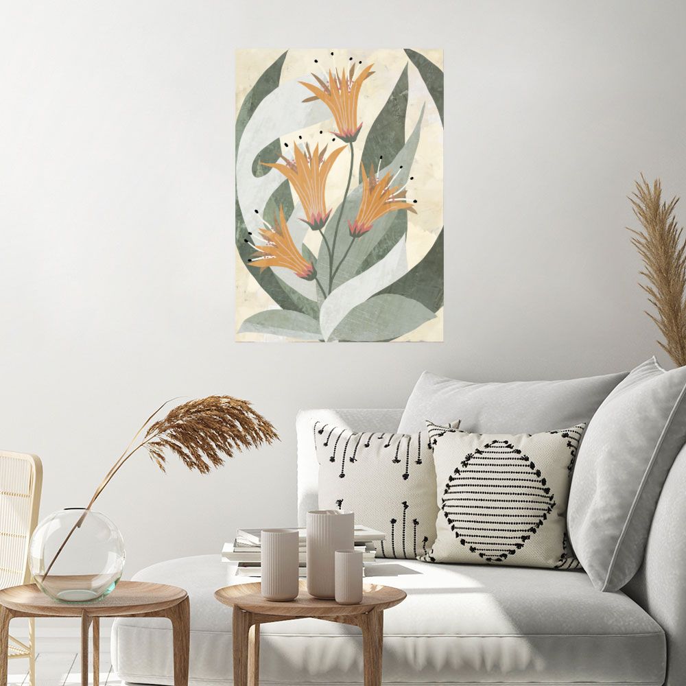 Affiche Fleurs exotiques pastel
