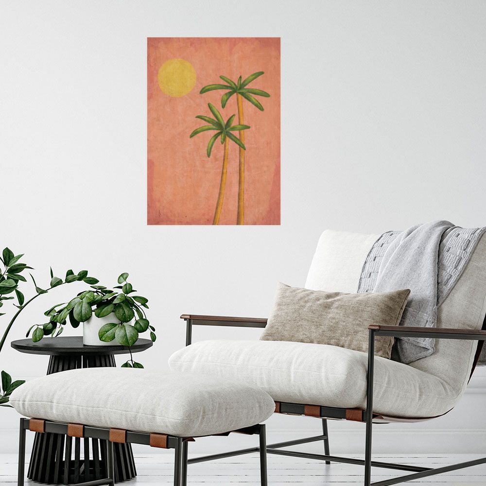 Affiche Palmiers au soleil