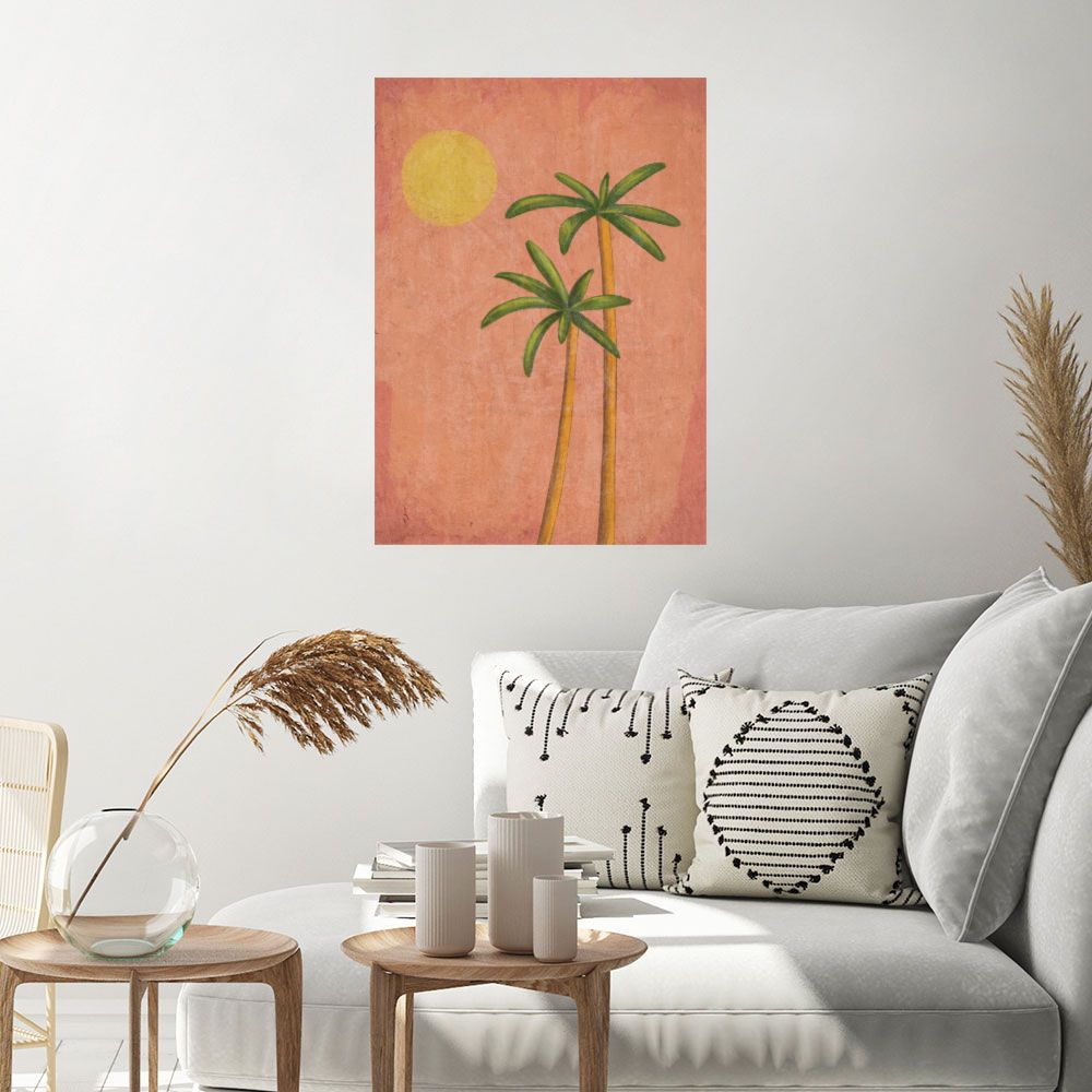 Affiche Palmiers au soleil