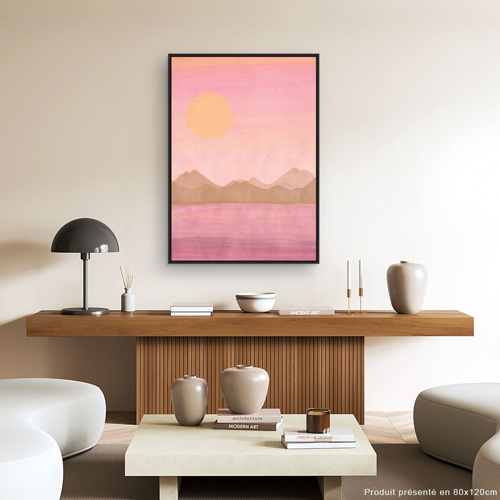 Tableau Paysage au coucher du soleil