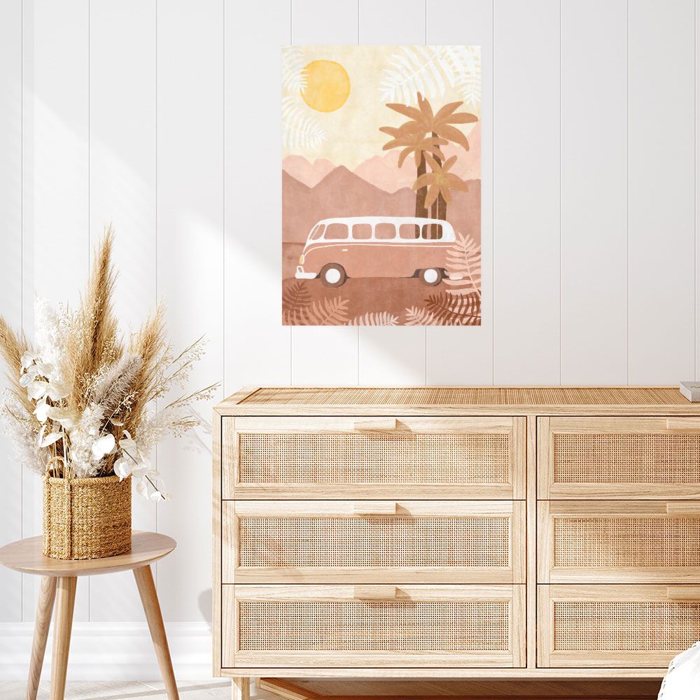 Affiche Voyage rétro ensoleillé