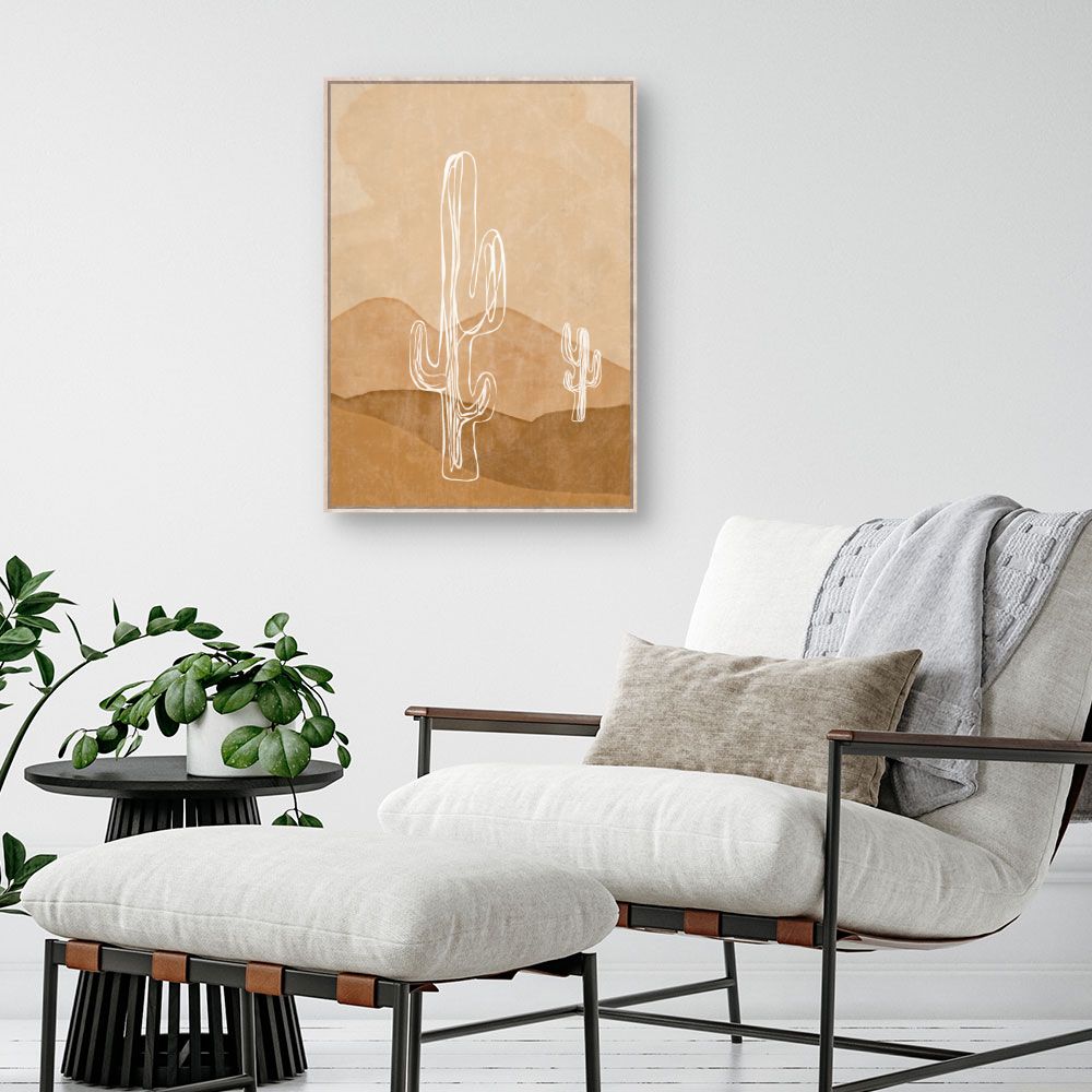 Tableau Cactus minimaliste