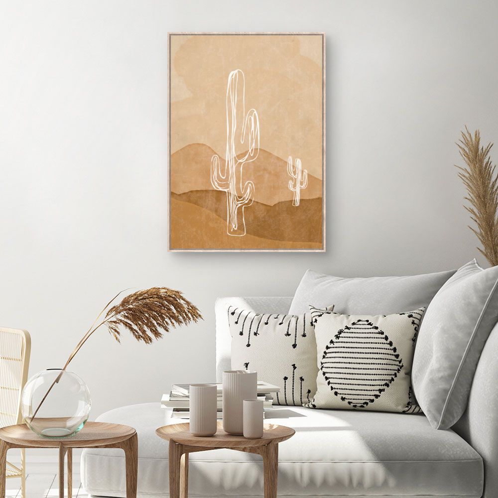 Tableau Cactus minimaliste