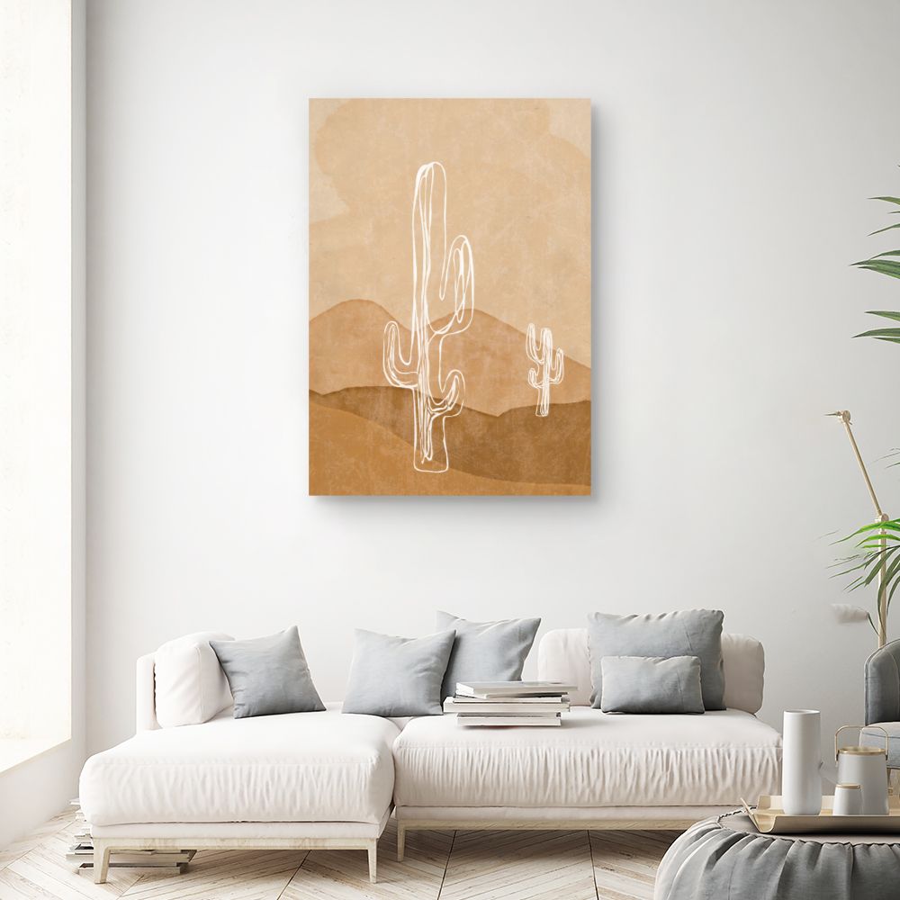 Tableau Cactus minimaliste