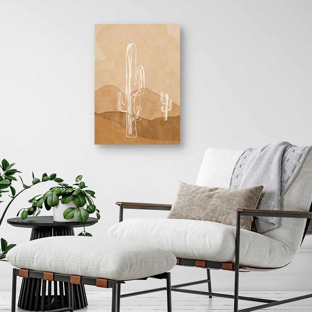 Tableau Cactus minimaliste