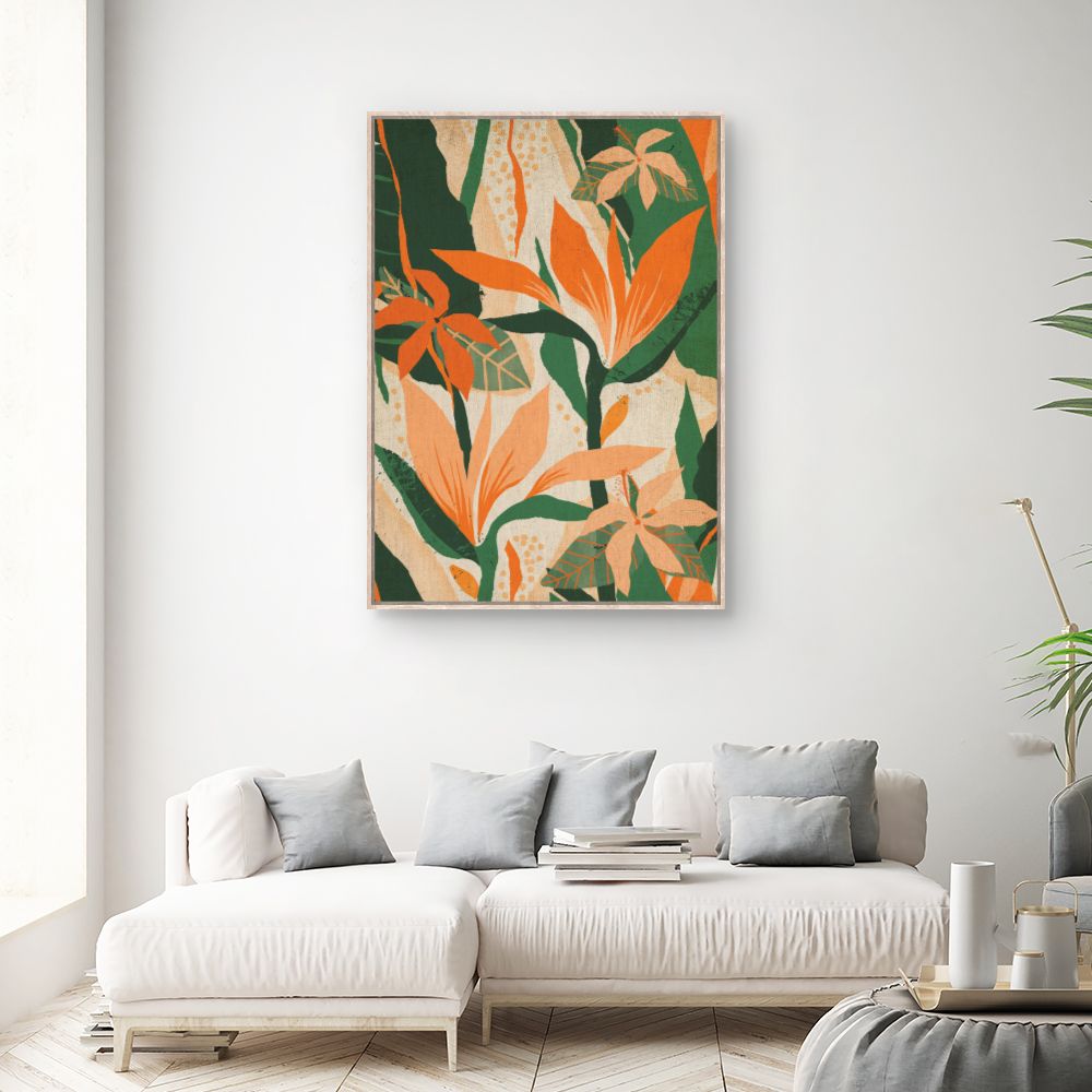 Tableau Fleurs tropicales vives