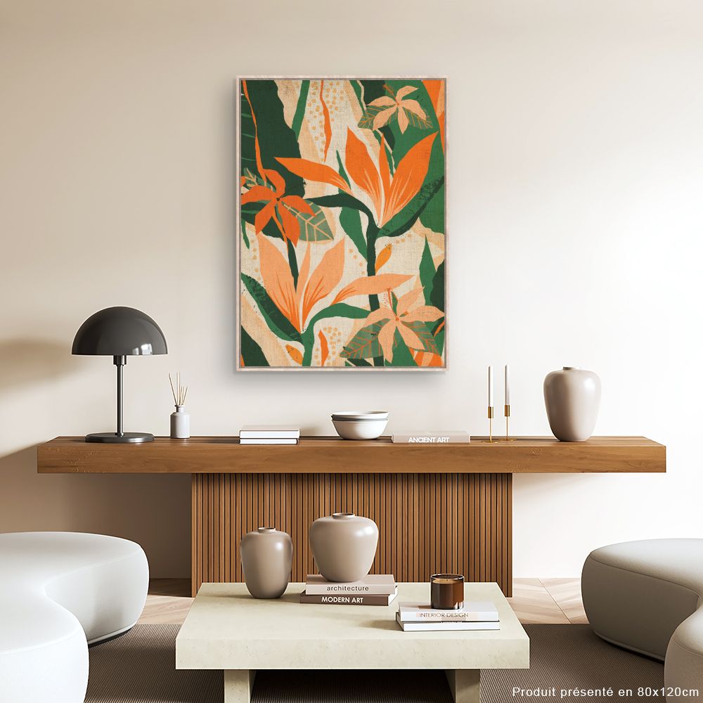 Tableau Fleurs tropicales vives