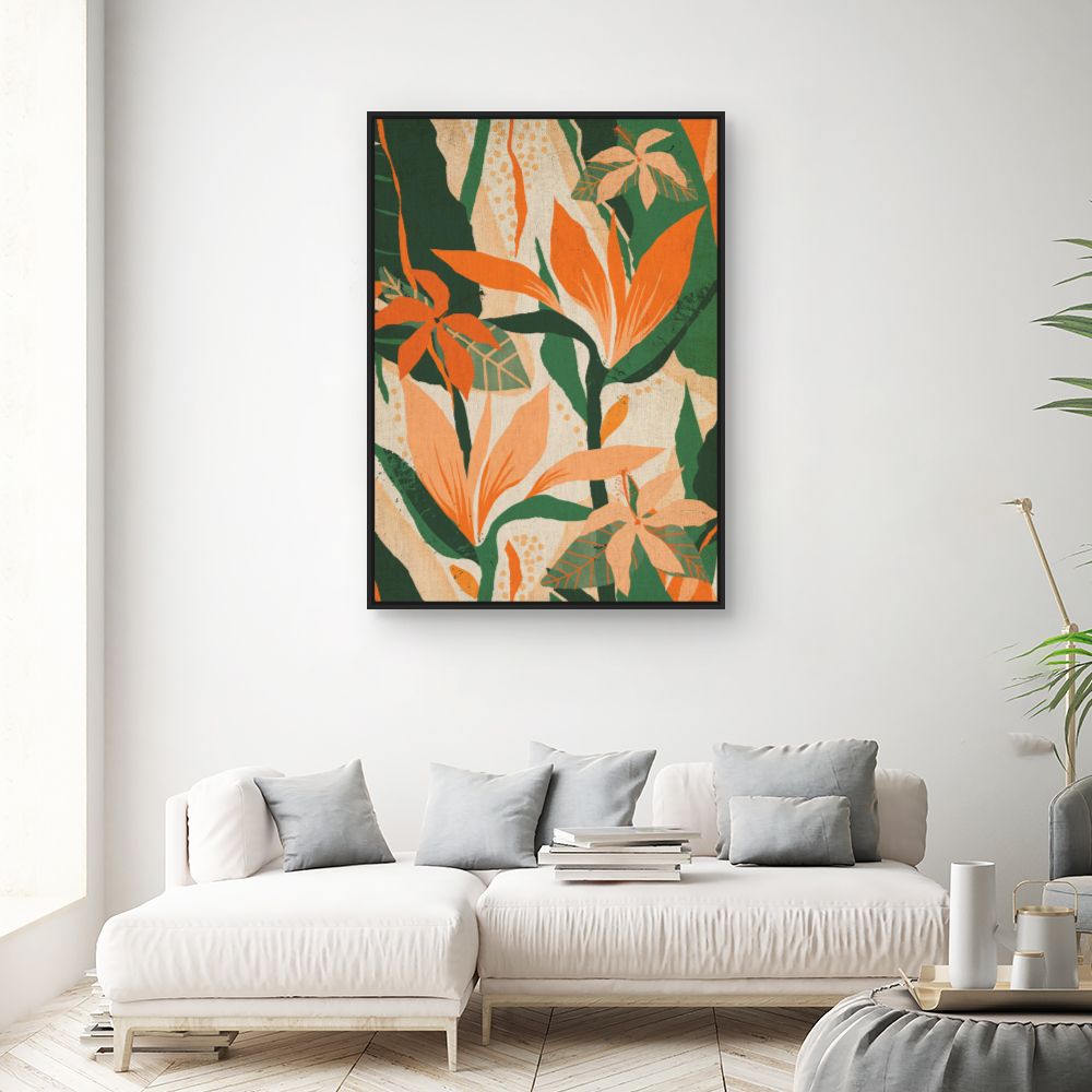 Tableau Fleurs tropicales vives