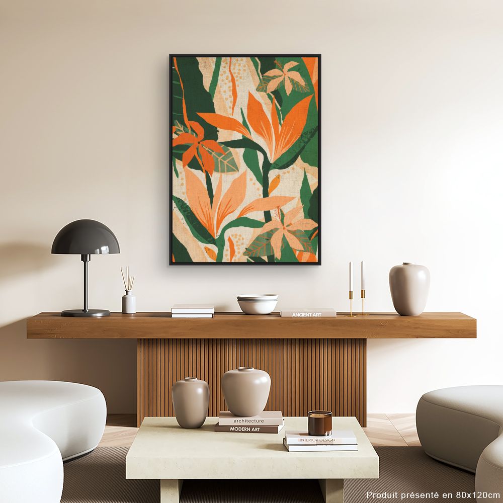 Tableau Fleurs tropicales vives
