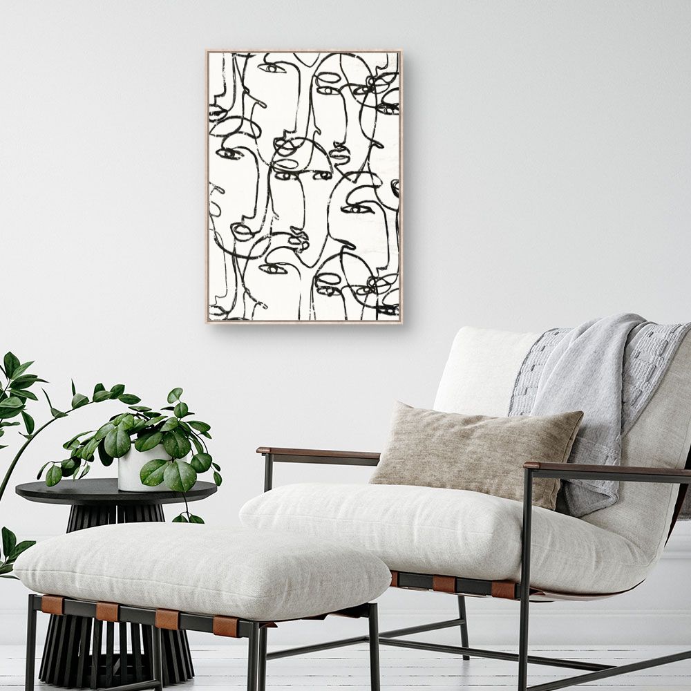 Tableau Visages entrelacés