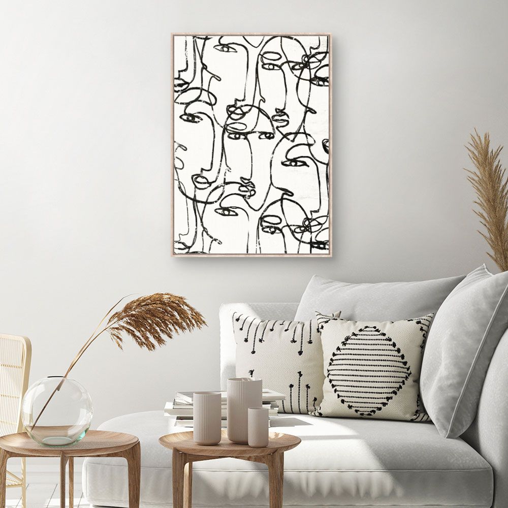 Tableau Visages entrelacés