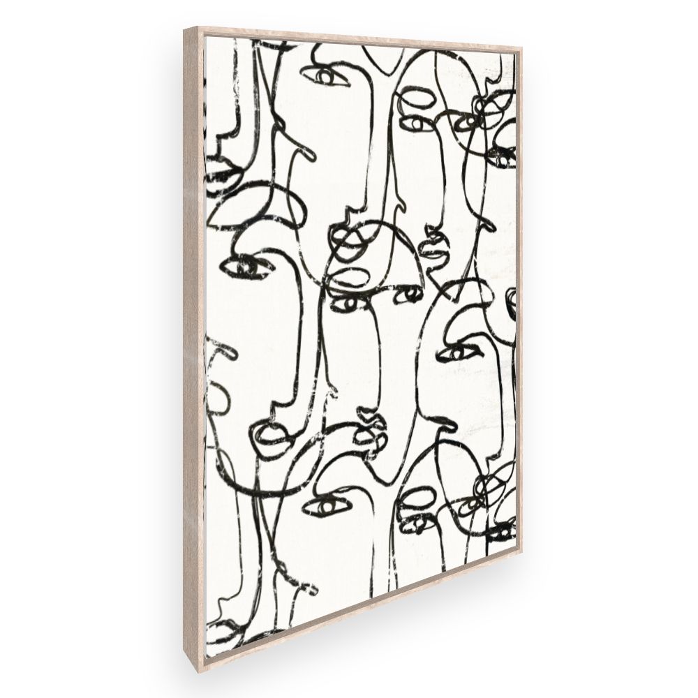 Toile Visages entrelacés