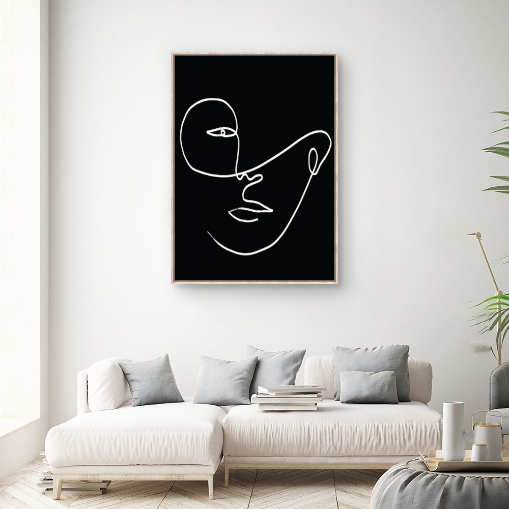 Tableau Visage au trait