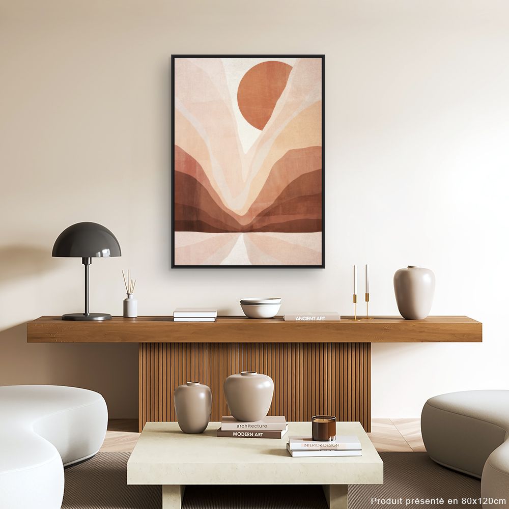 Tableau Paysage abstrait solaire