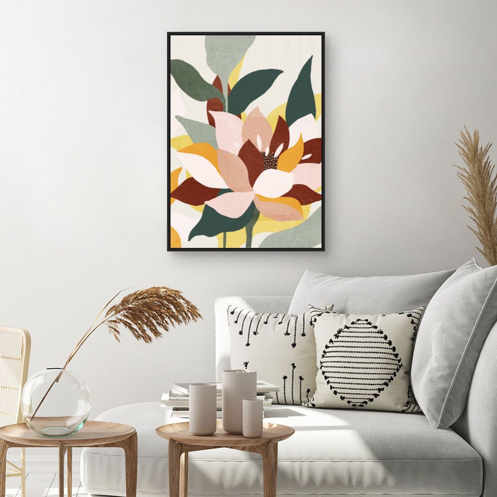 Tableau Fleurs abstraites vibrantes