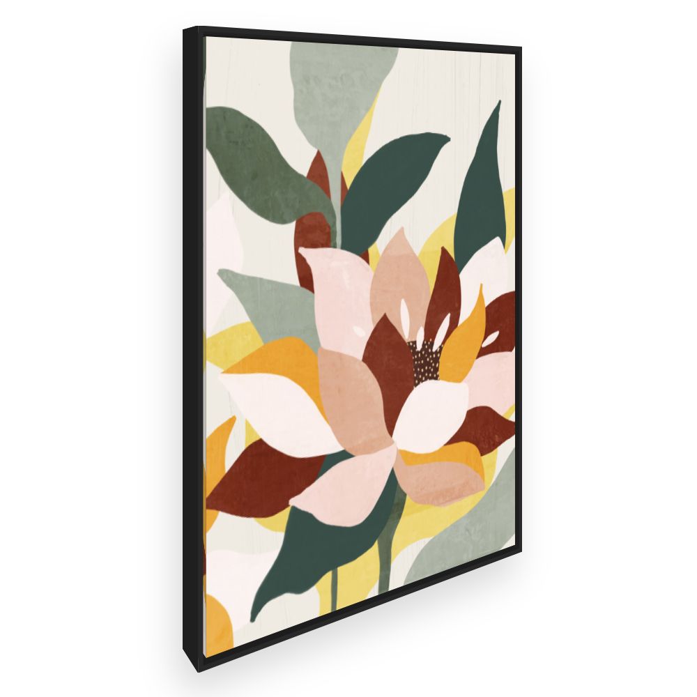 Toile Fleurs abstraites vibrantes