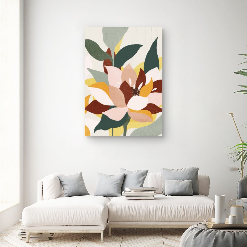 Tableau Fleurs abstraites vibrantes