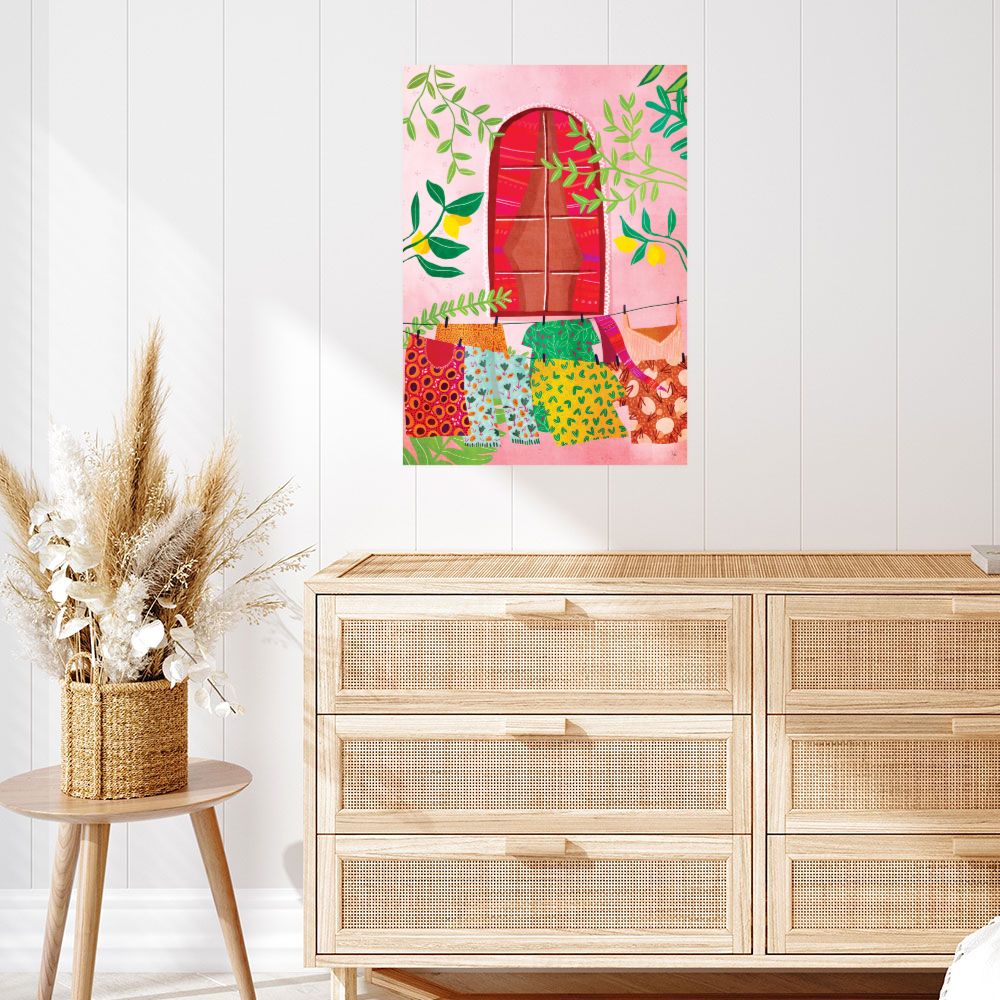 Affiche Jardin méditerranéen vibrant