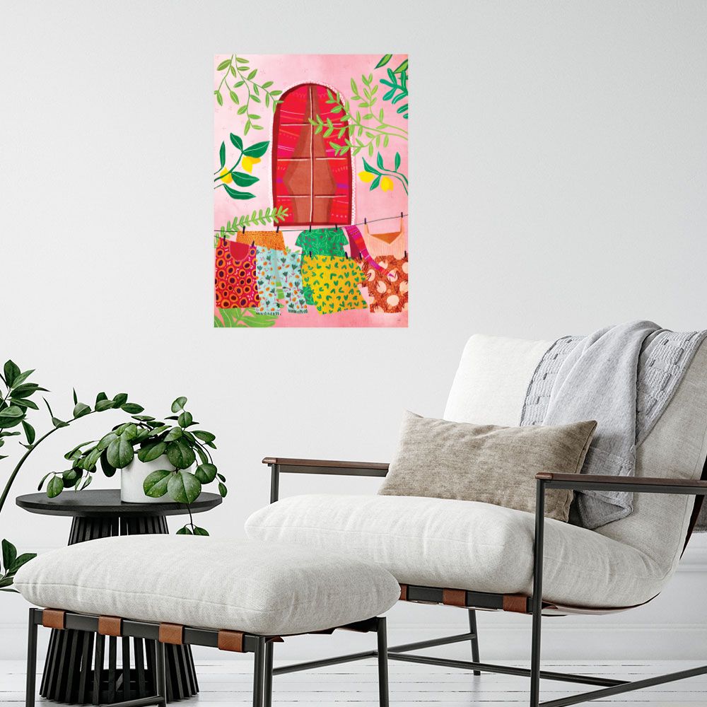 Affiche Jardin méditerranéen vibrant