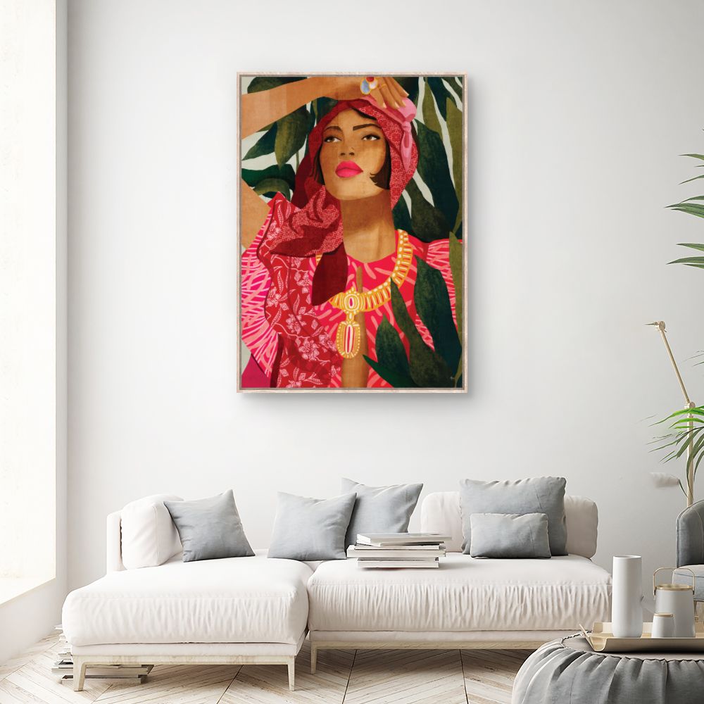 Tableau Portrait féminin vibrant