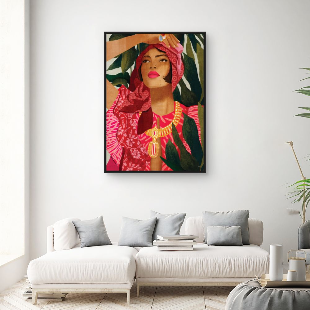 Tableau Portrait féminin vibrant