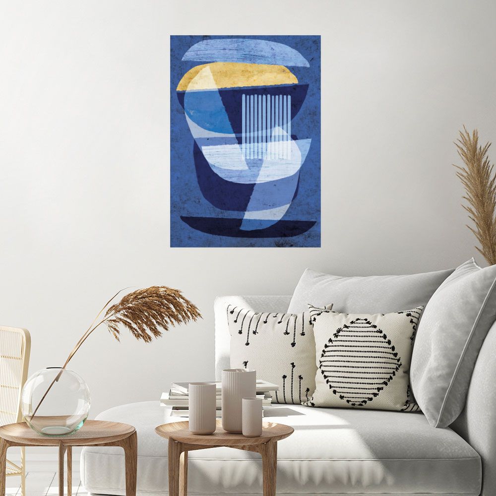 Affiche Éclats géométriques dynamiques