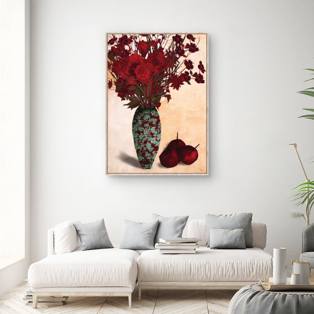 Tableau Fleurs rouges éclatantes