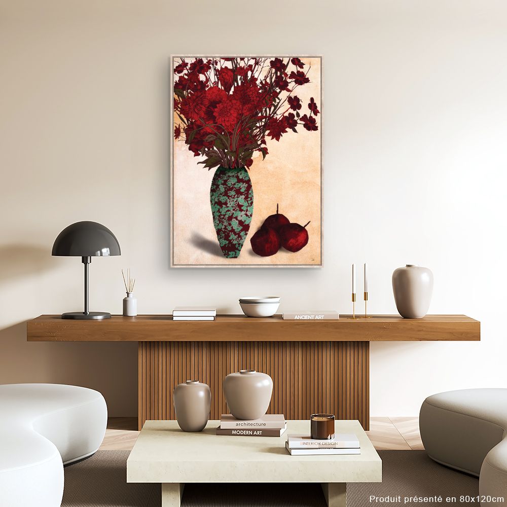 Tableau Fleurs rouges éclatantes