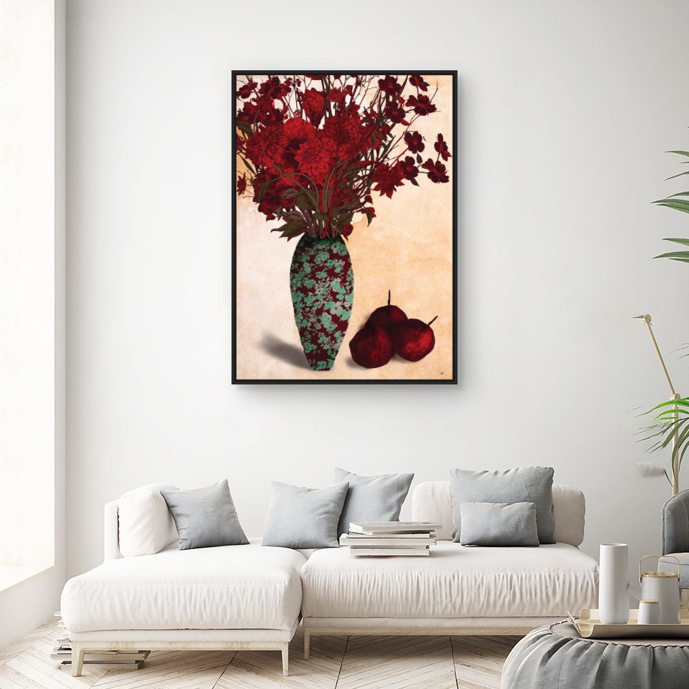 Tableau Fleurs rouges éclatantes