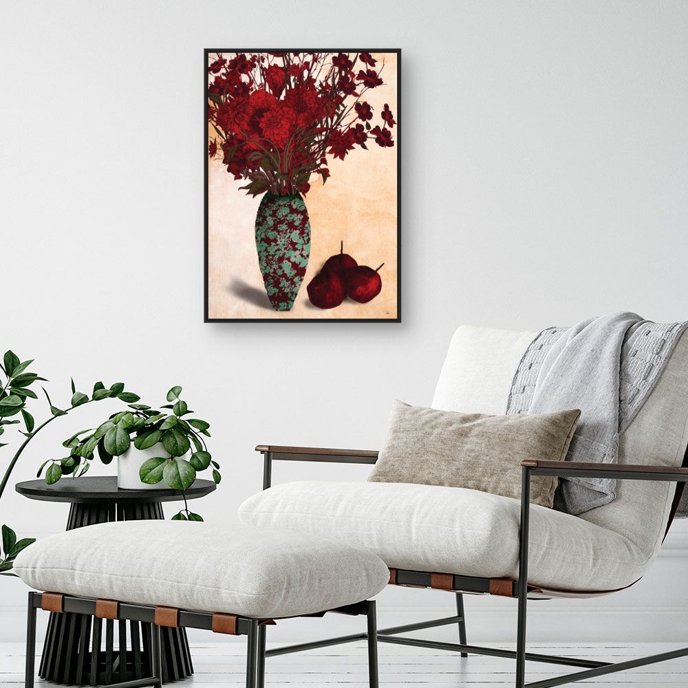 Tableau Fleurs rouges éclatantes