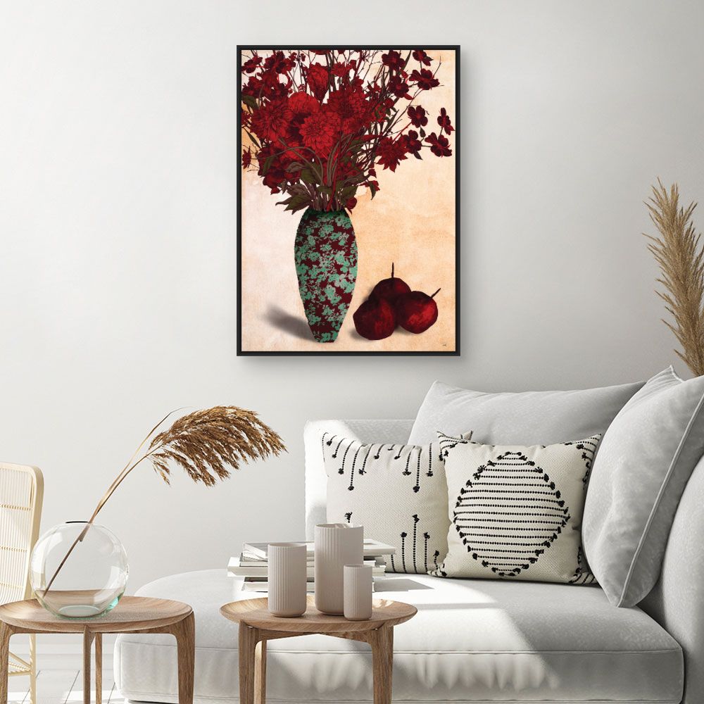 Tableau Fleurs rouges éclatantes