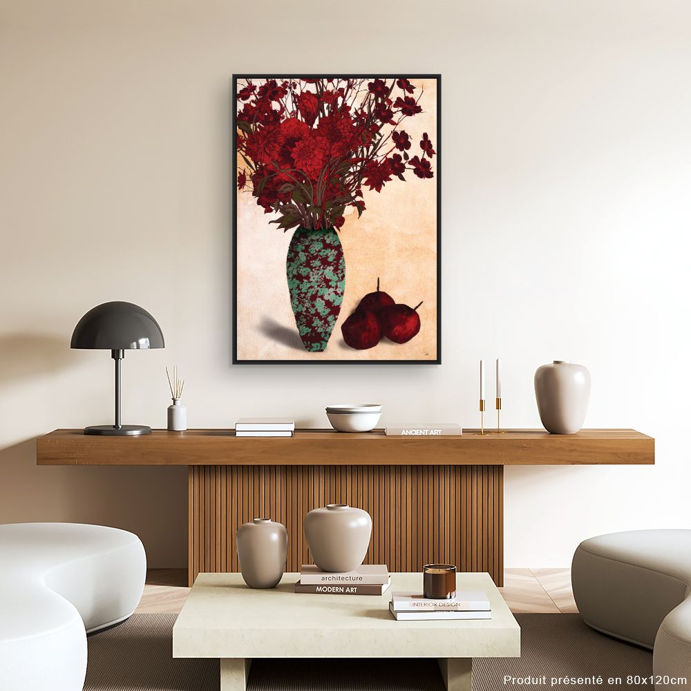 Tableau Fleurs rouges éclatantes