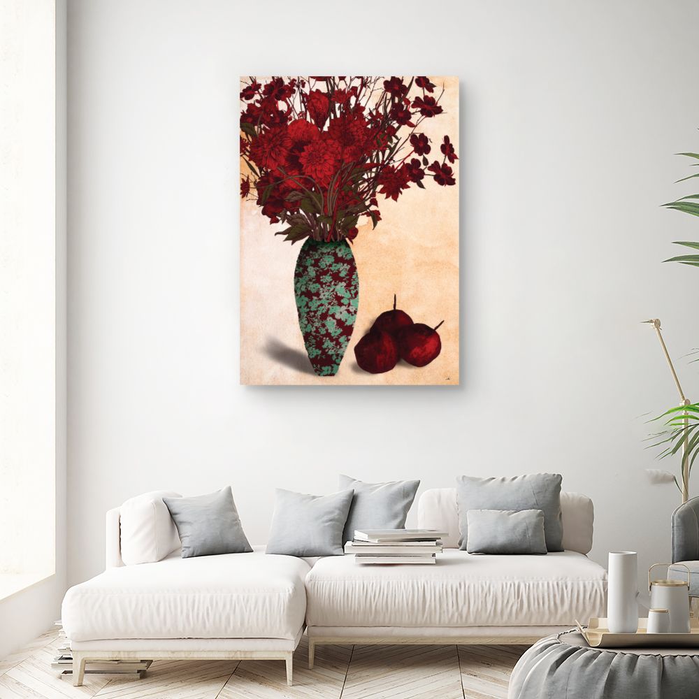 Tableau Fleurs rouges éclatantes