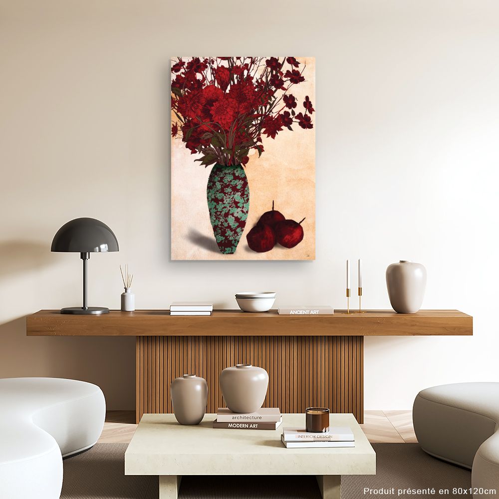 Tableau Fleurs rouges éclatantes