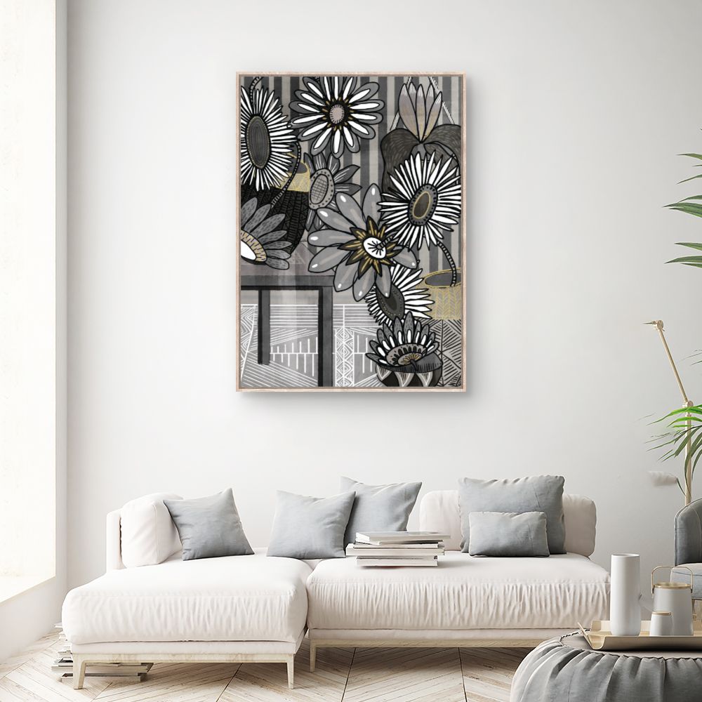 Tableau Fleurs abstraites