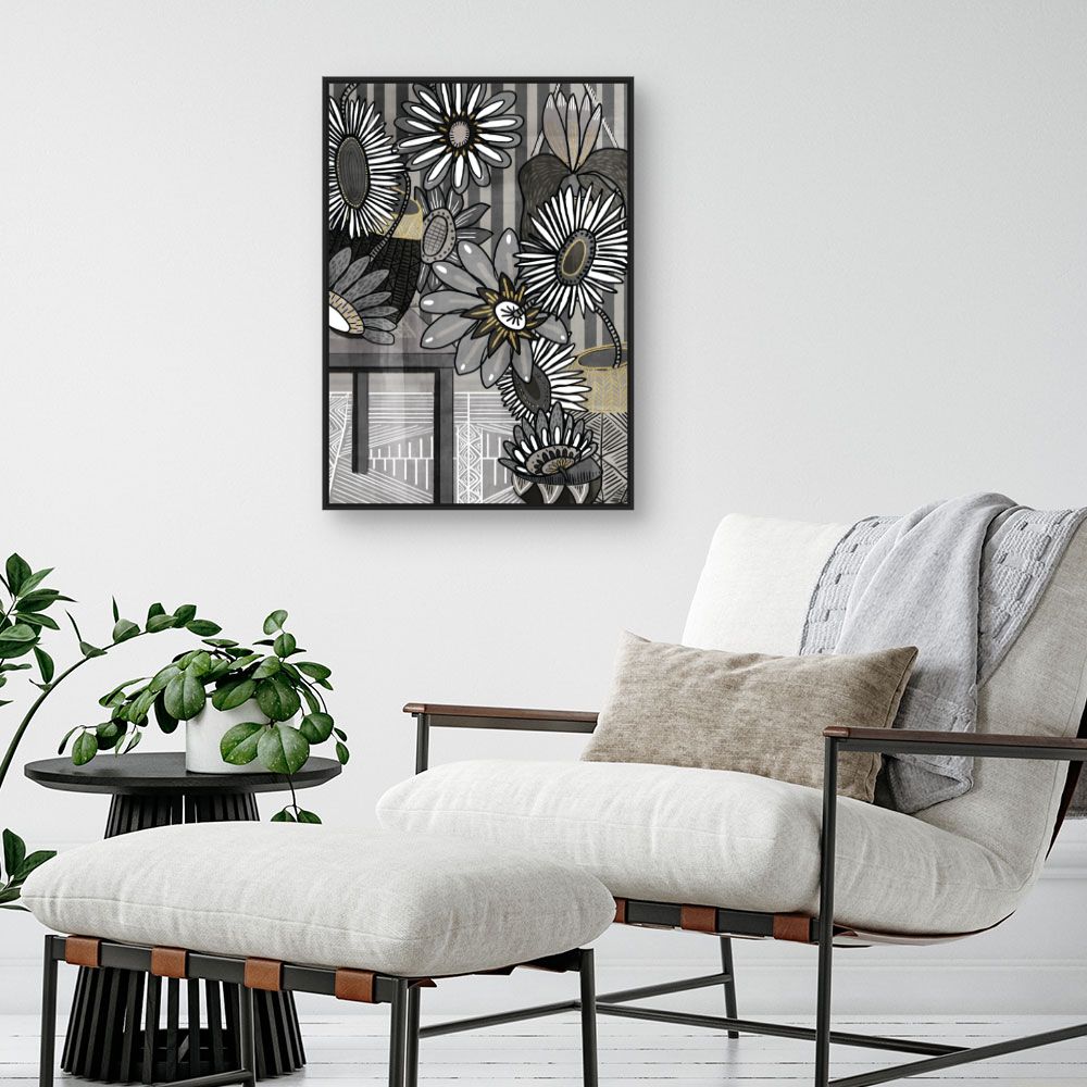 Tableau Fleurs abstraites
