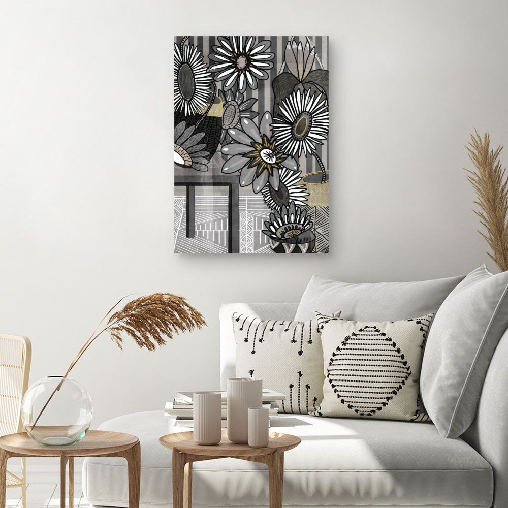 Tableau Fleurs abstraites