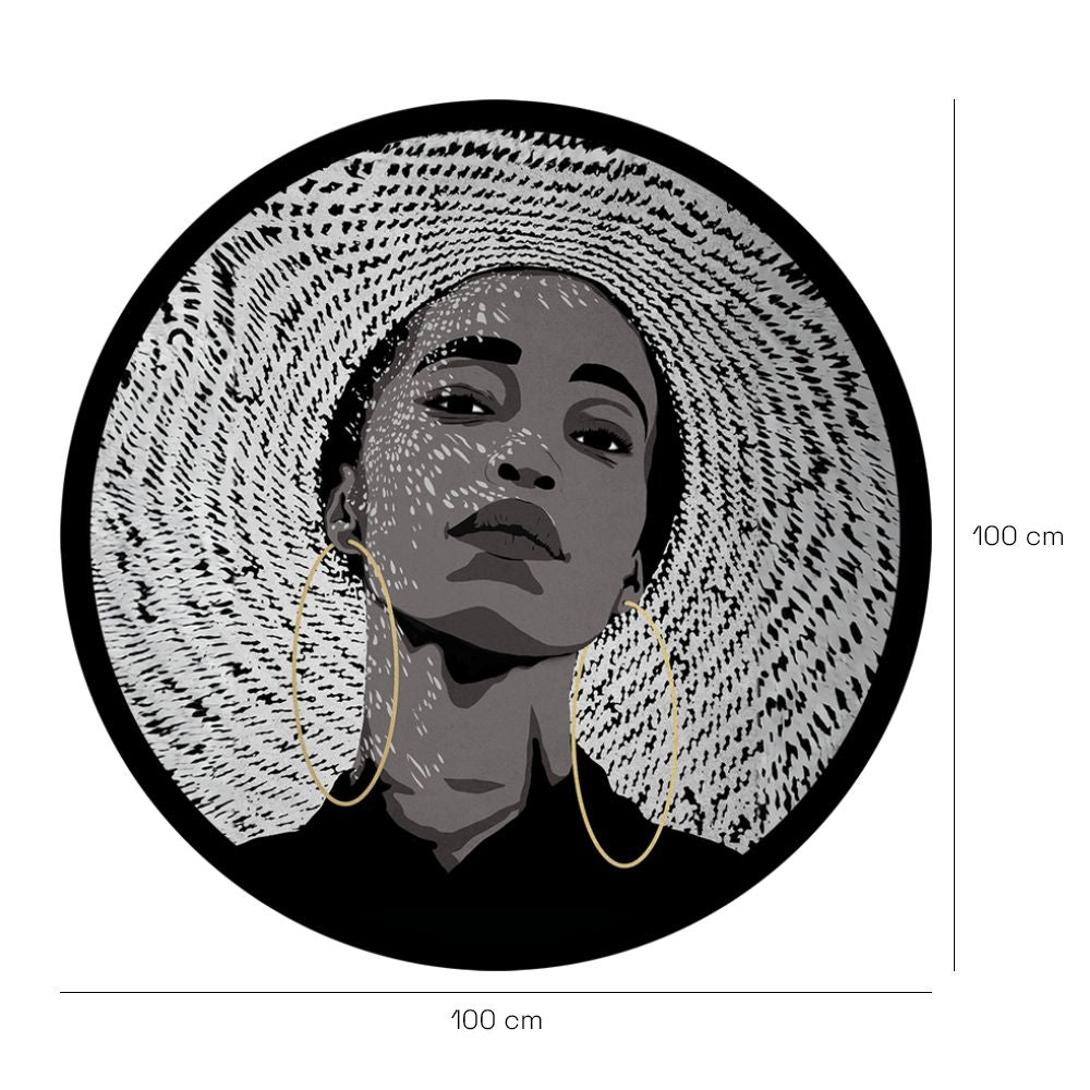 Papier peint rond "Élégance artistique moderne"