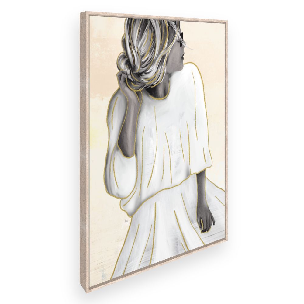 Toile Silhouette élégante assise