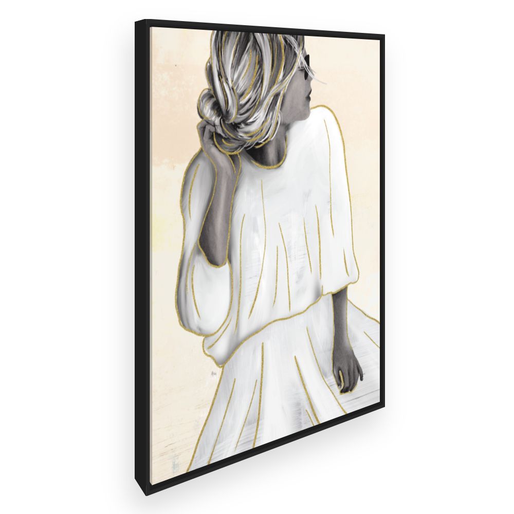 Toile Silhouette élégante assise