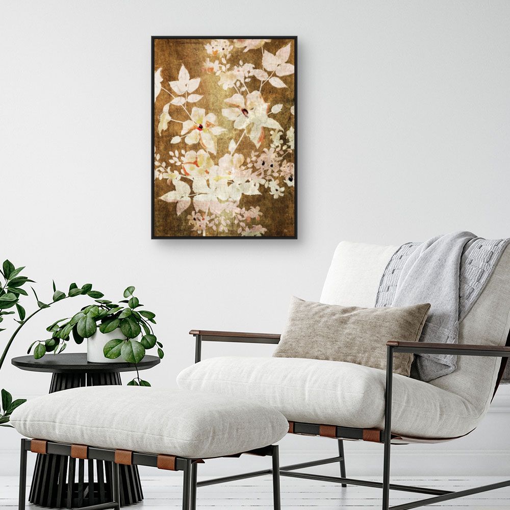 Tableau Fleurs douces rétro