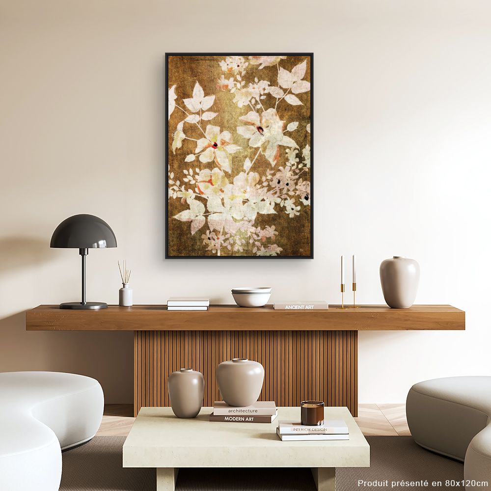 Tableau Fleurs douces rétro