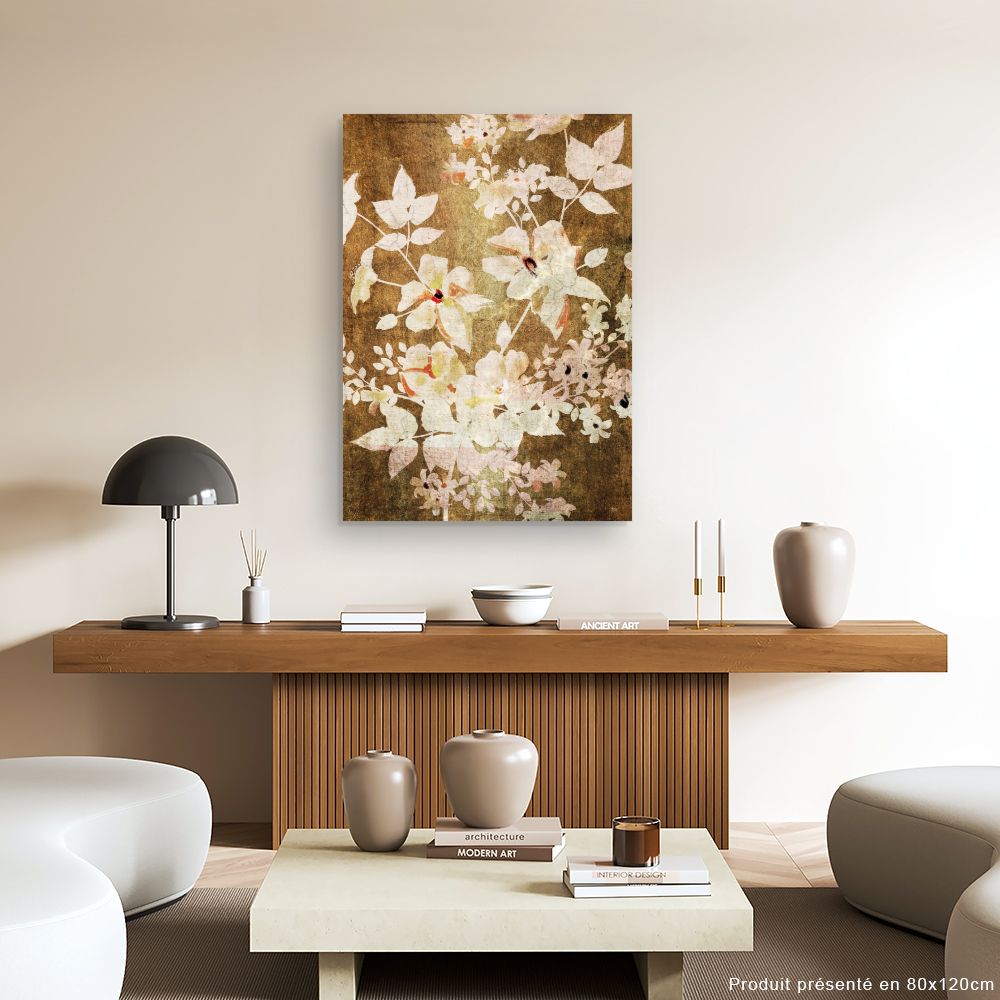 Tableau Fleurs douces rétro