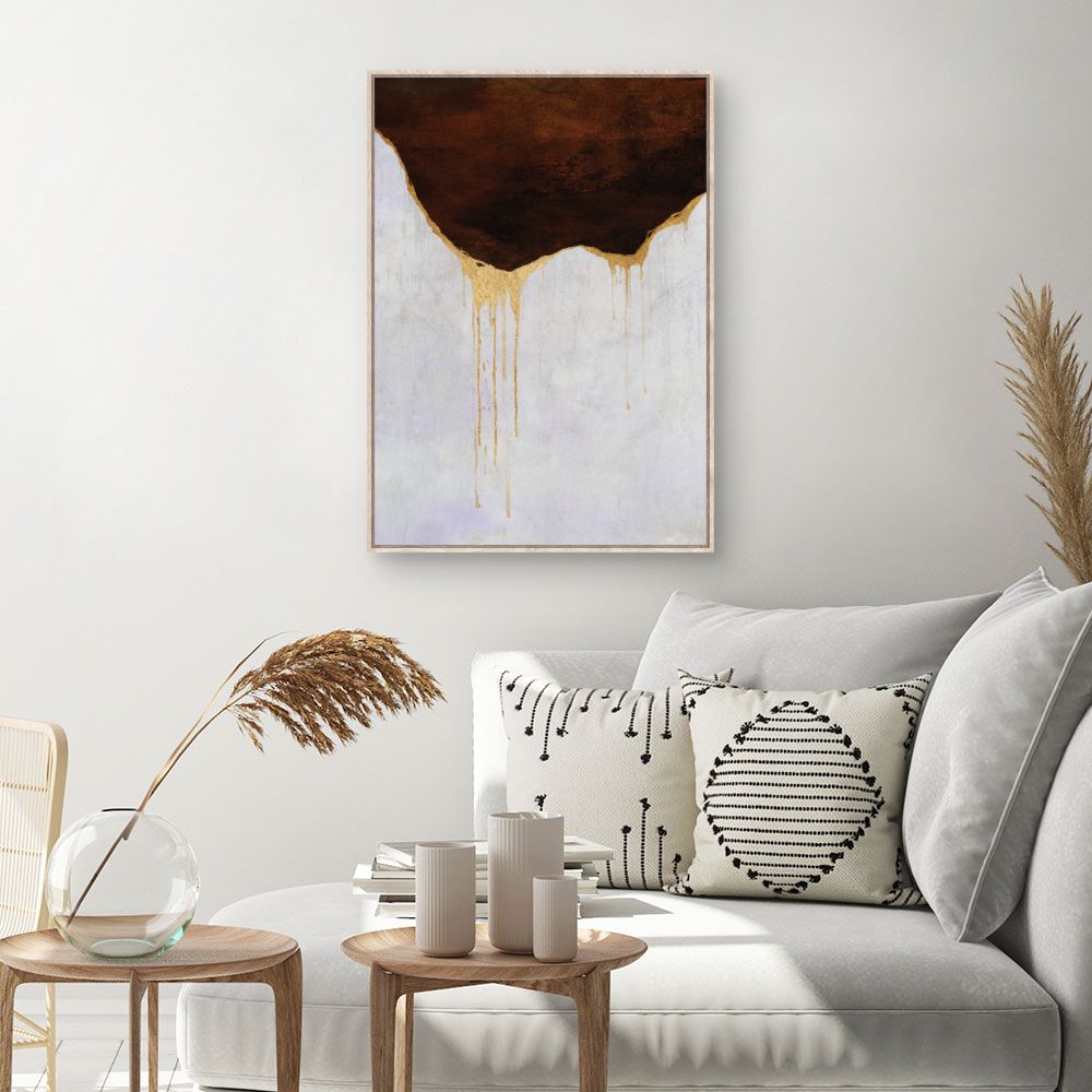 Tableau Effet doré craquelé