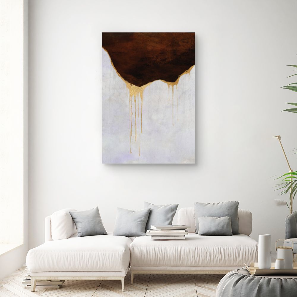 Tableau Effet doré craquelé