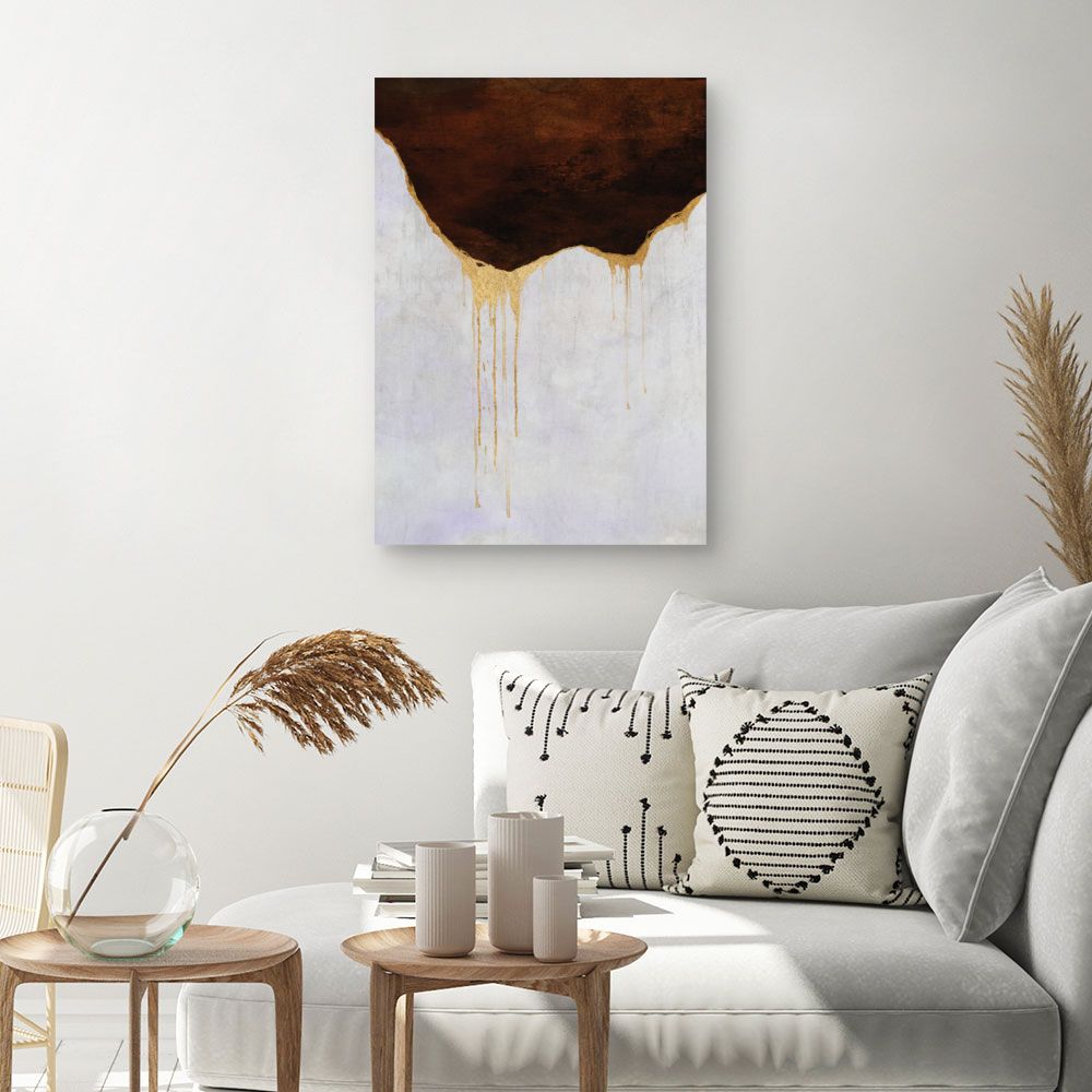 Tableau Effet doré craquelé