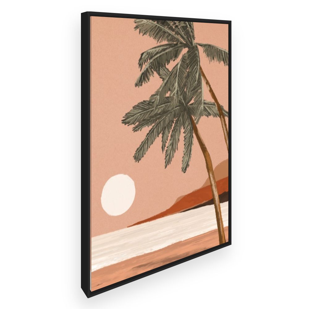 Toile Palmiers au couchant