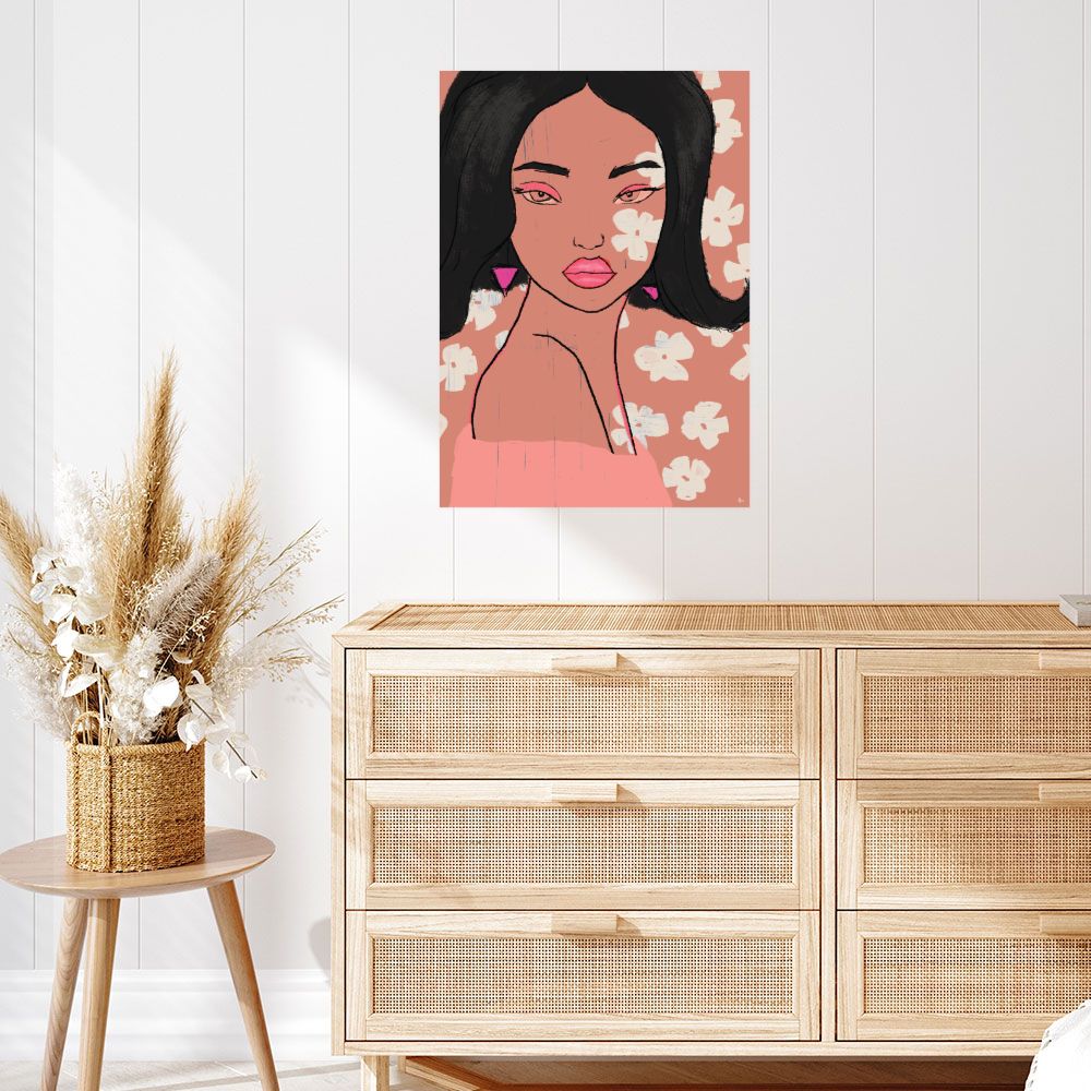 Affiche Élégance florale féminine
