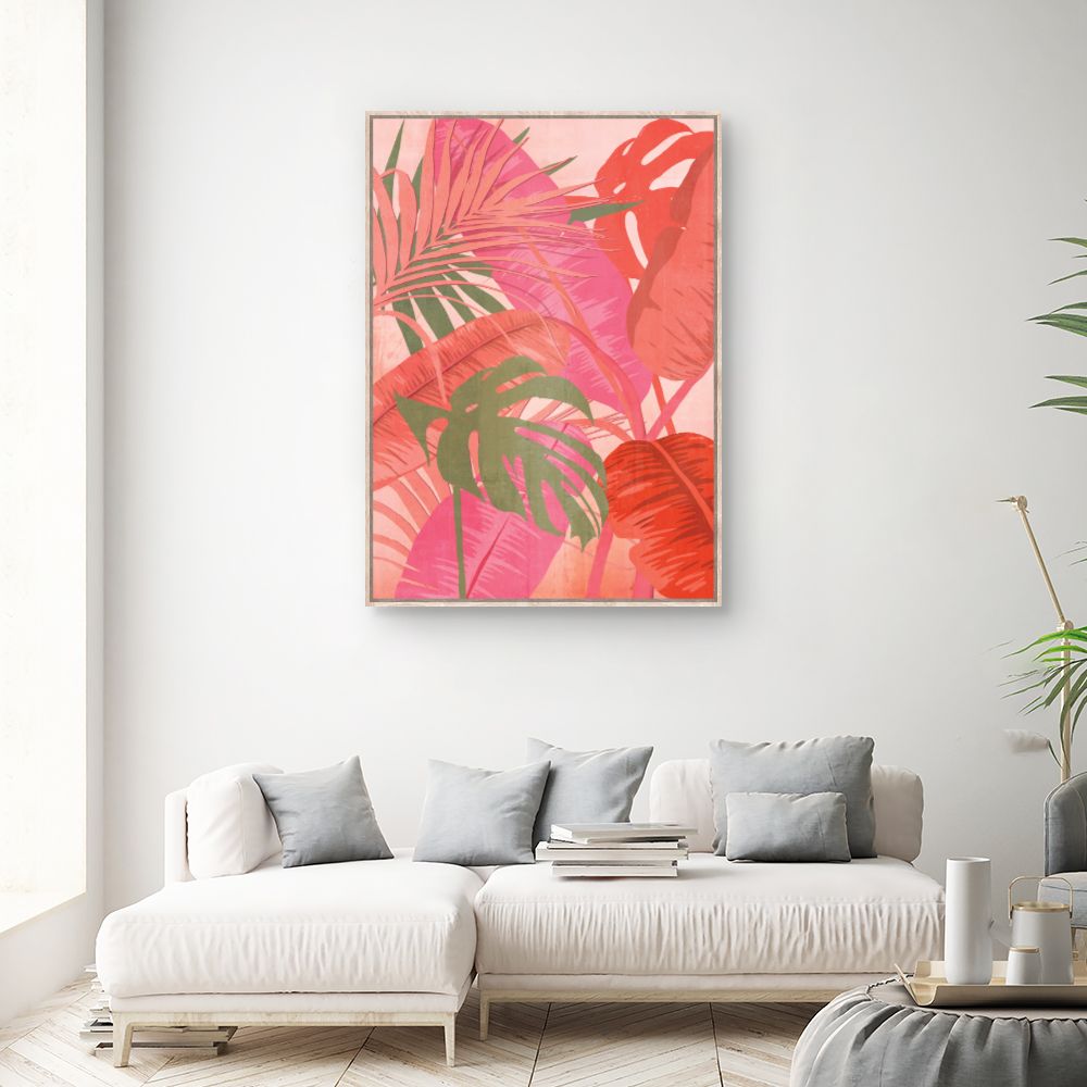 Tableau Feuilles tropicales vibrantes