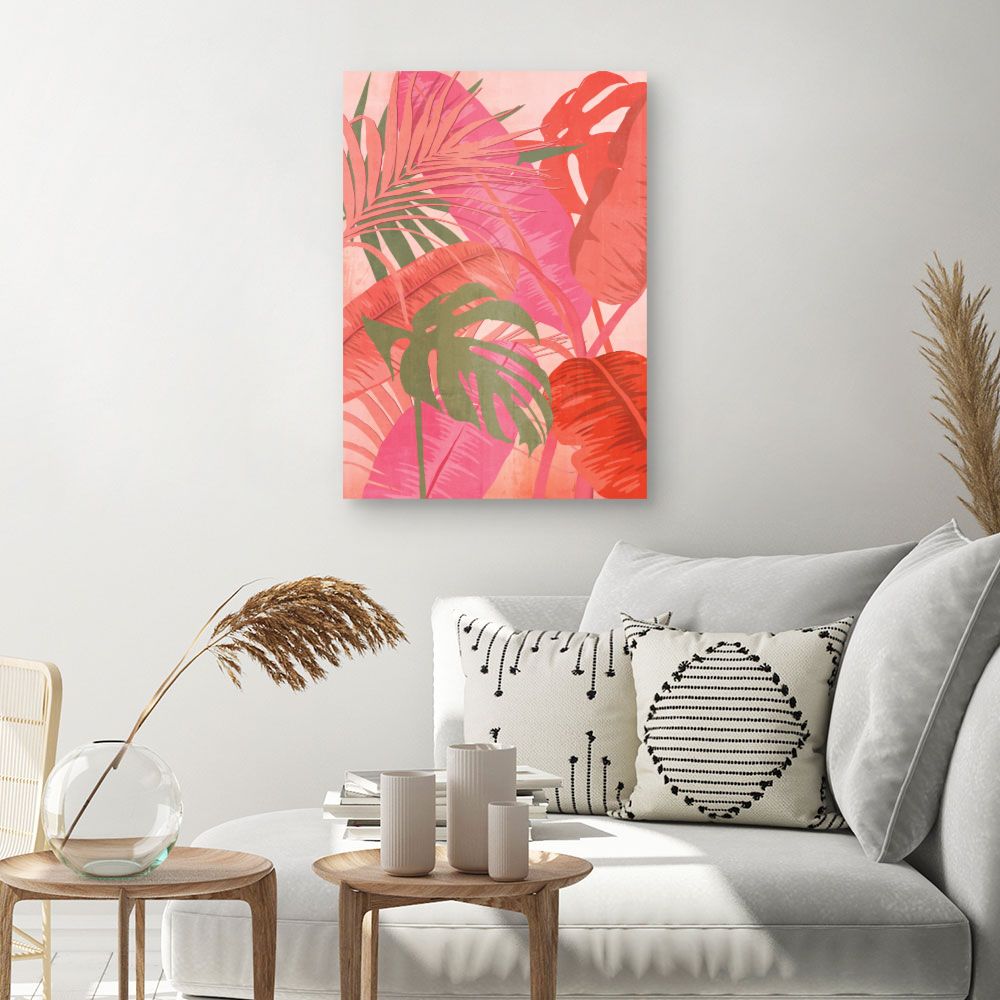 Tableau Feuilles tropicales vibrantes